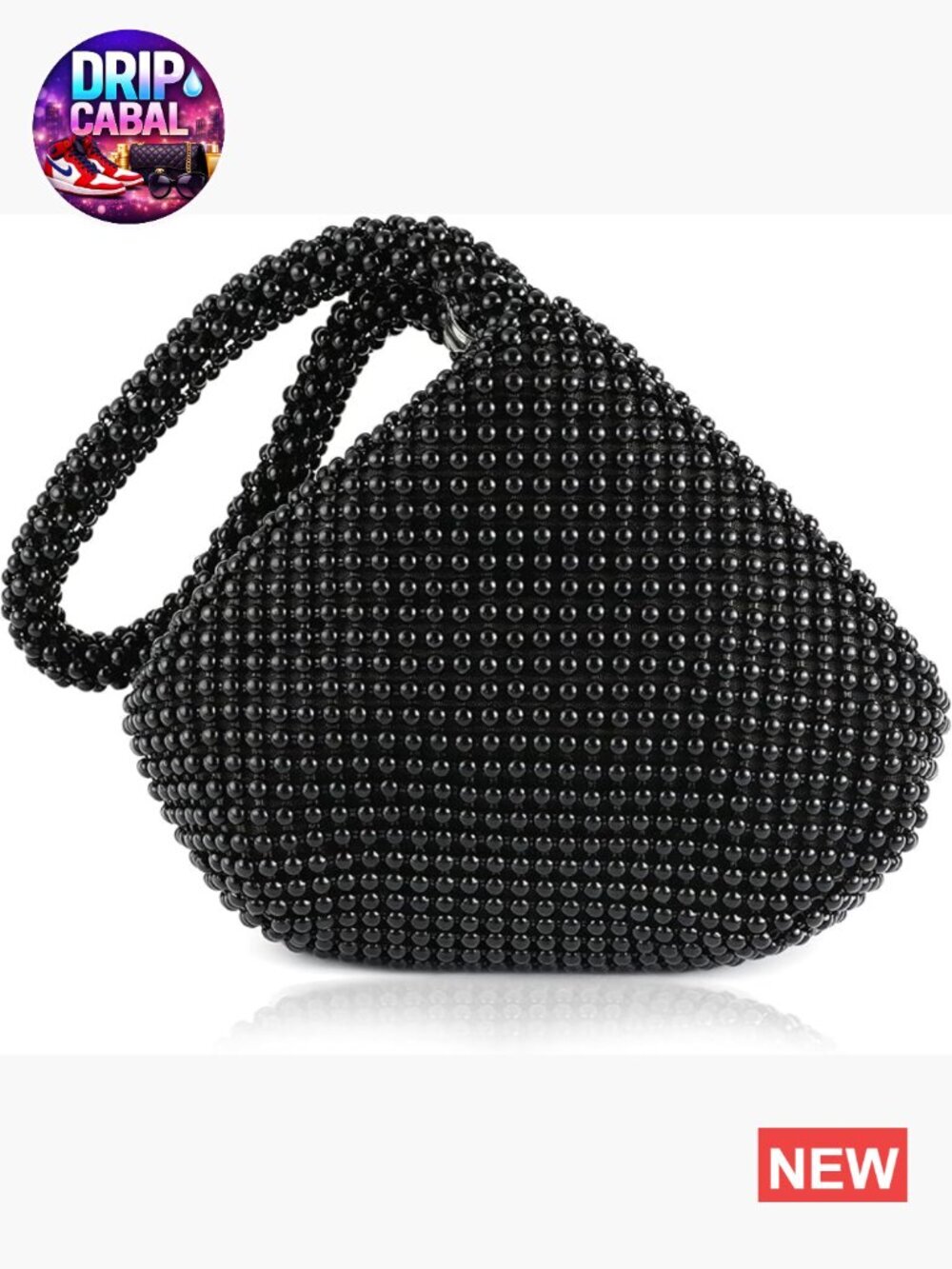 Elegant Beaded Triangle Clutch Evening Bag for Party Prom Wedding Handbag